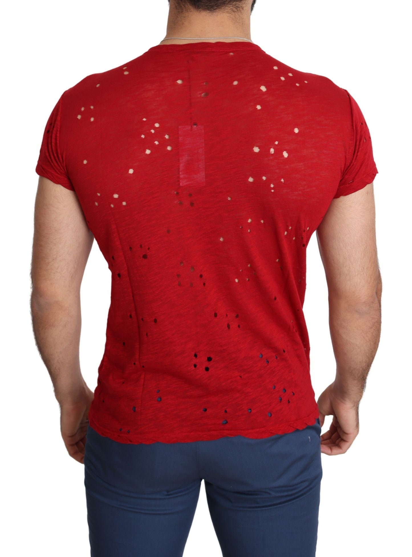 Guess Radiant Red Cotton Tee Perfect For Everyday Style