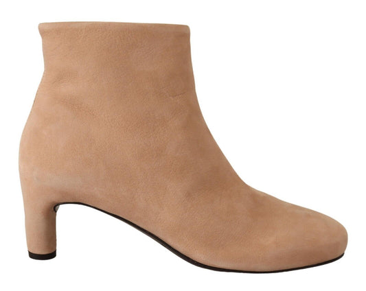 DEL CARLO Elegant Beige Leather Boots