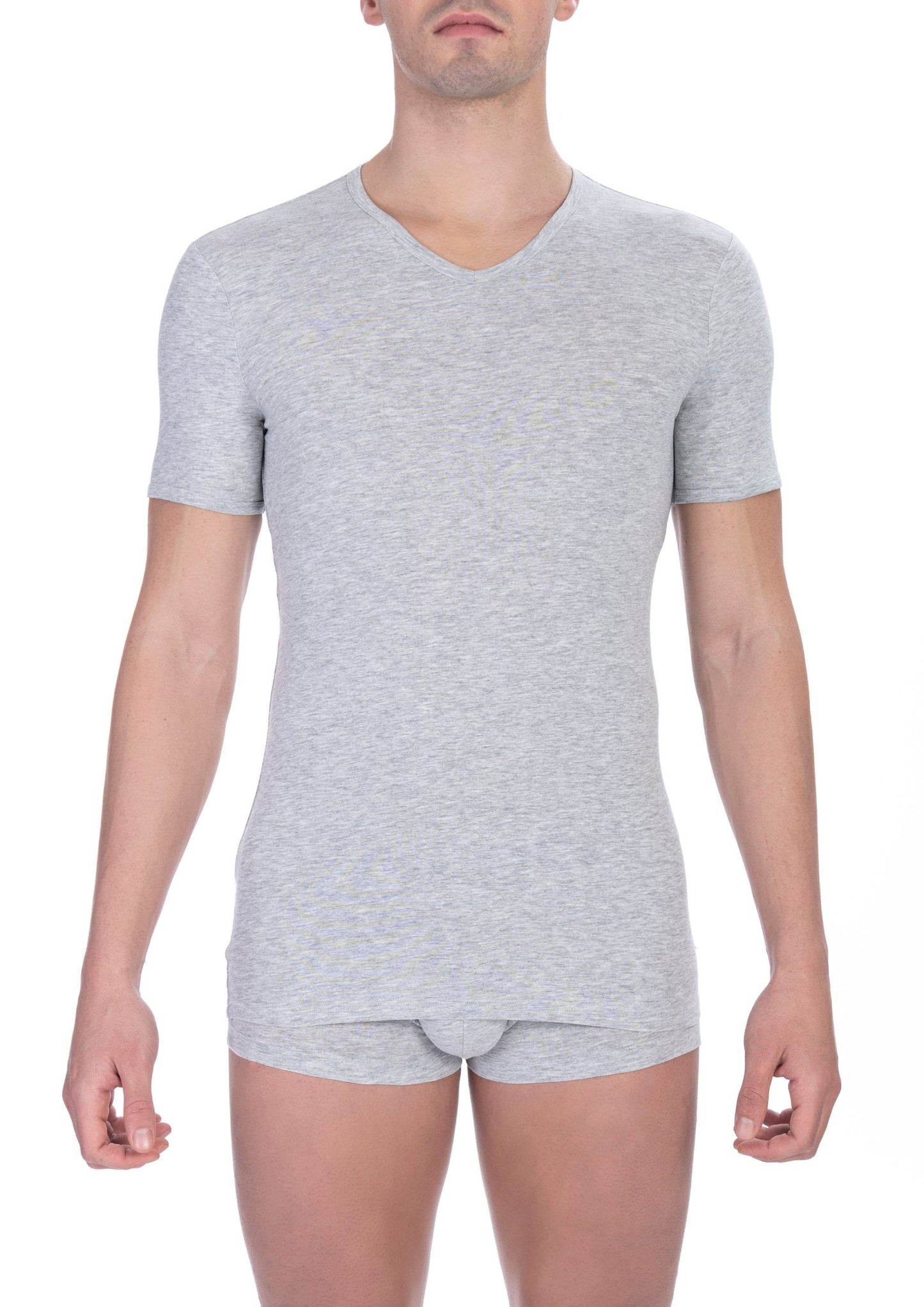 Bikkembergs Gray Cotton Men T-Shirt