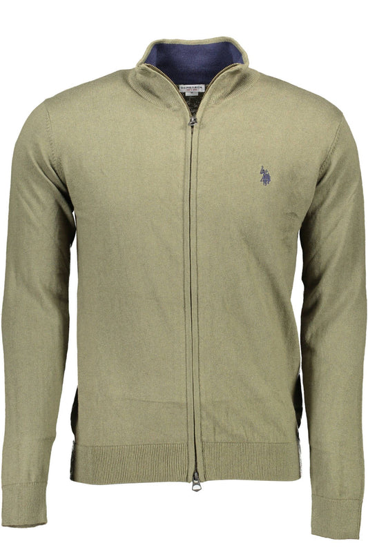 U.S. POLO ASSN. Green Cotton Men Sweater