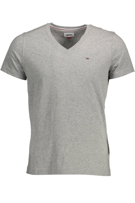 Tommy Hilfiger Gray Cotton Men T-Shirt