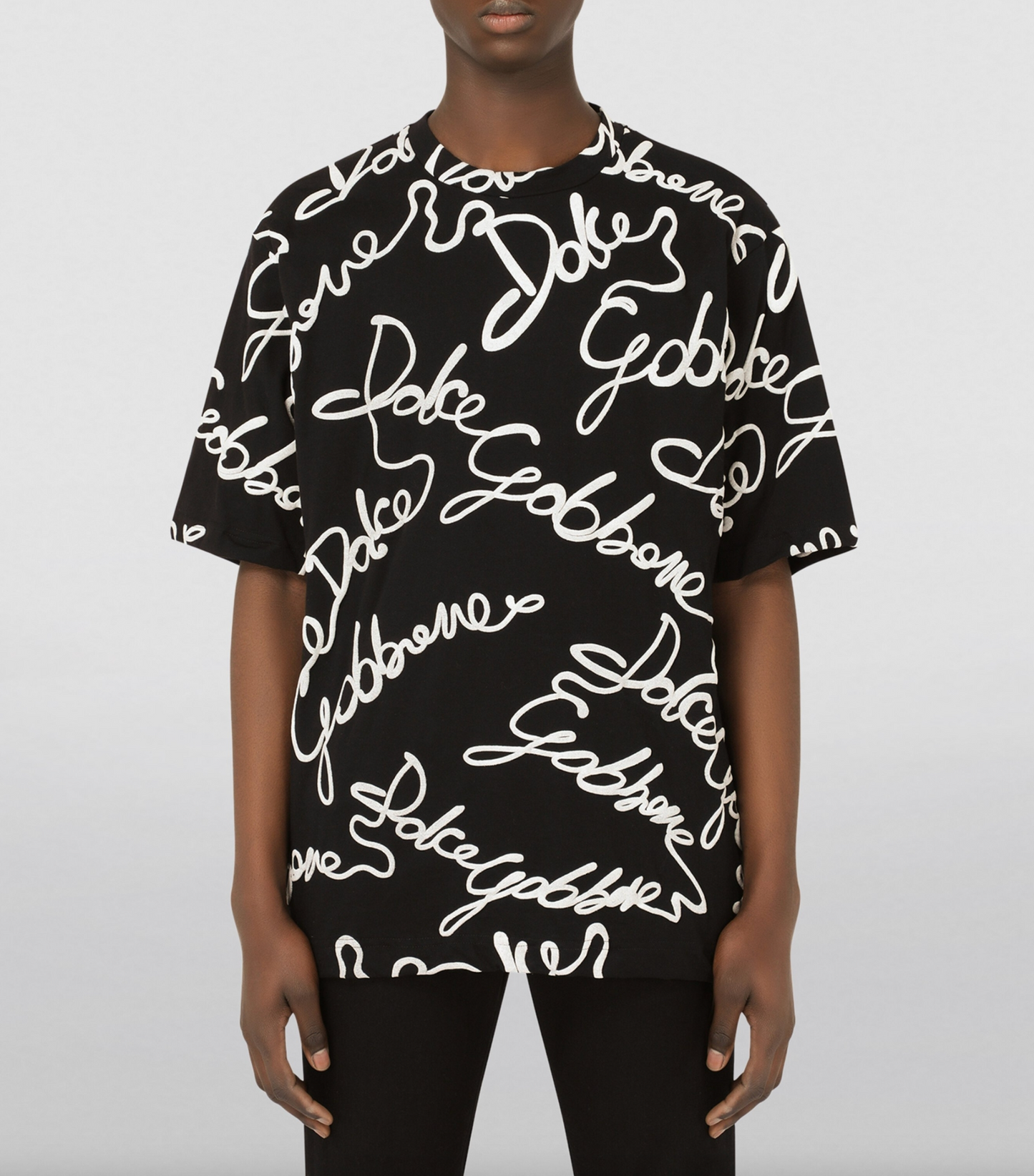 Dolce & Gabbana Elegant Multi-Logo Cotton Tee