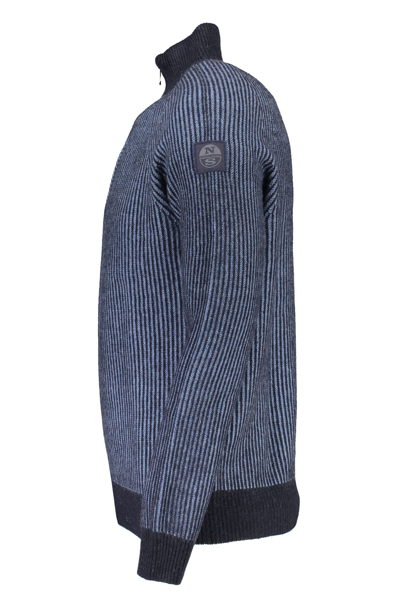 North Sails Blue Wool Men Sweater