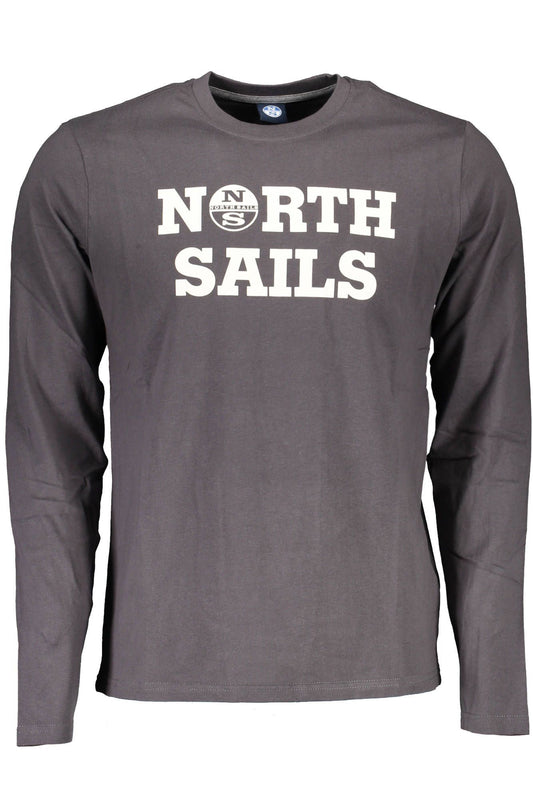 North Sails Gray Cotton Men T-Shirt