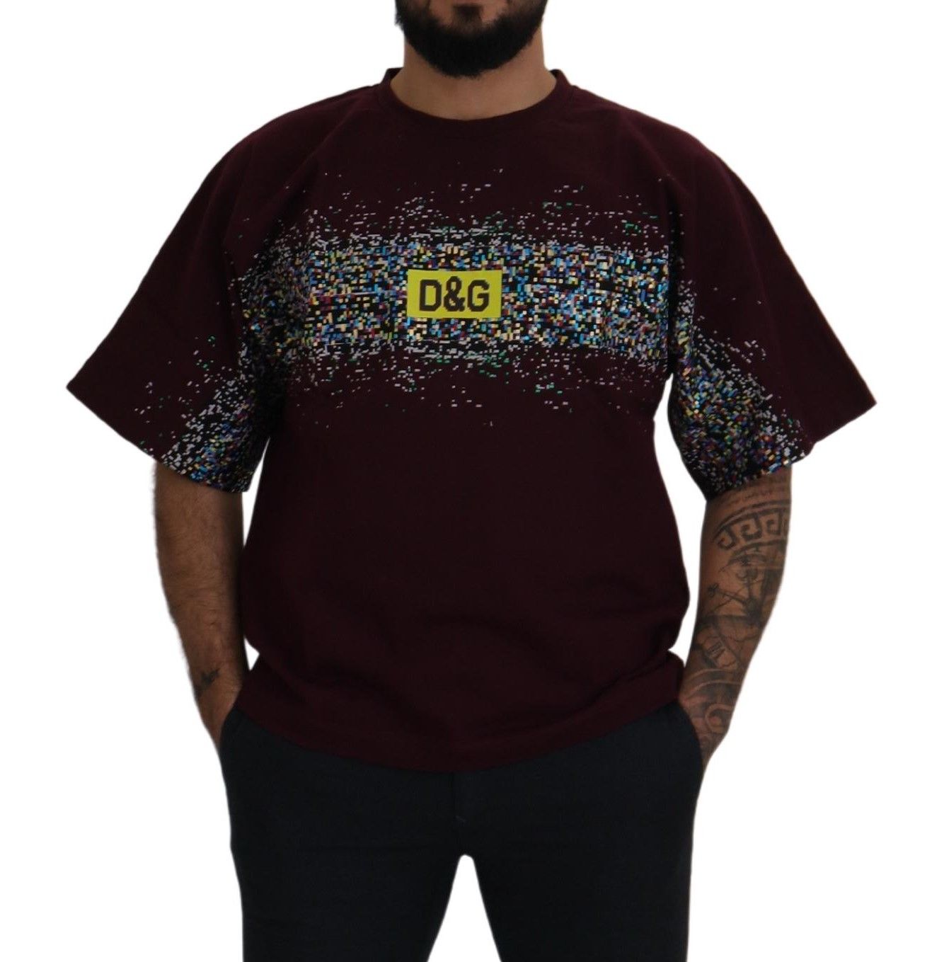 Dolce & Gabbana Bordeaux Crewneck Cotton Tee