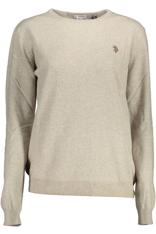 U.S. POLO ASSN. Beige Wool Women Sweater