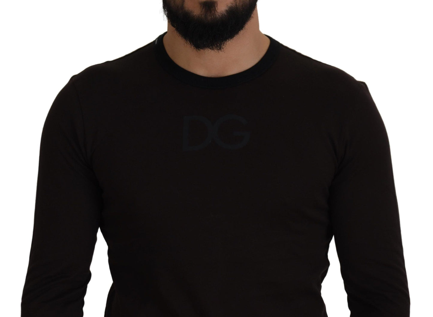 Dolce & Gabbana Elegant Brown Crewneck Cotton Sweater