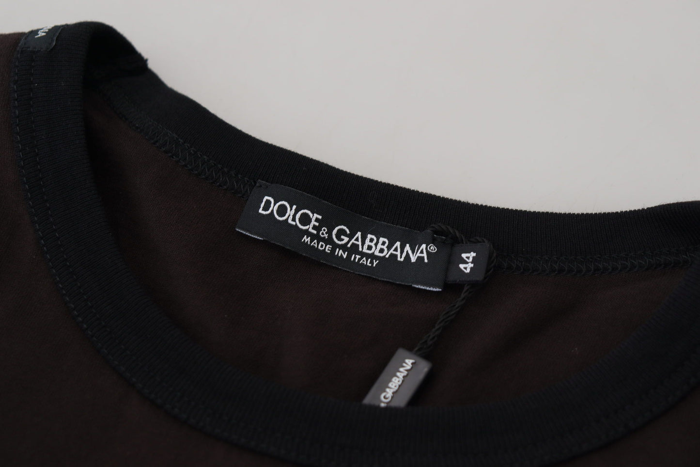 Dolce & Gabbana Elegant Brown Crewneck Cotton Sweater