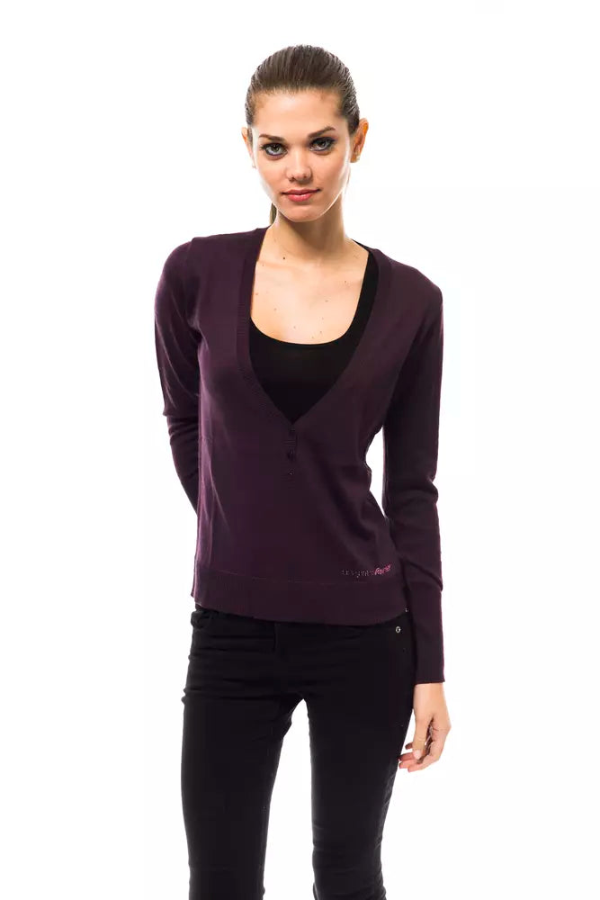 Ungaro Fever Purple Wool Women Sweater