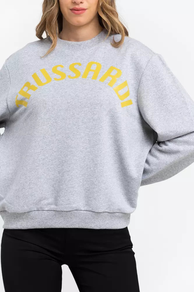 Trussardi Gray Cotton Women Sweater