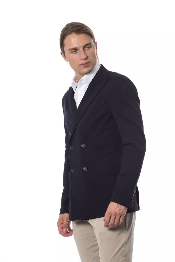 Verri Blue Viscose Men Blazer