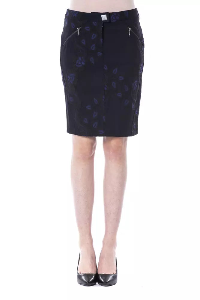 BYBLOS Blue Cotton Women Skirt