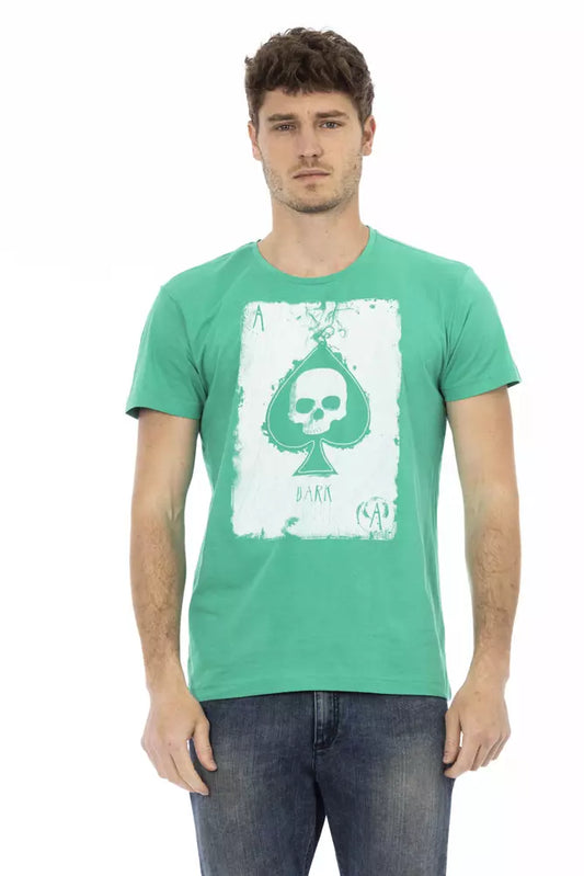 Trussardi Action Green Cotton Men T-Shirt