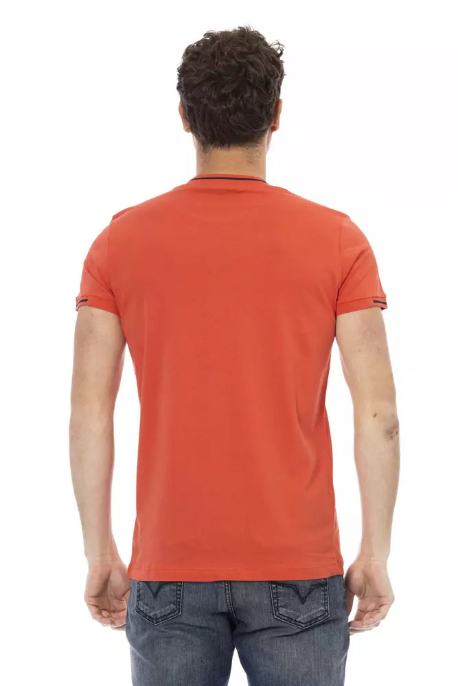 Trussardi Action Orange Cotton Men T-Shirt