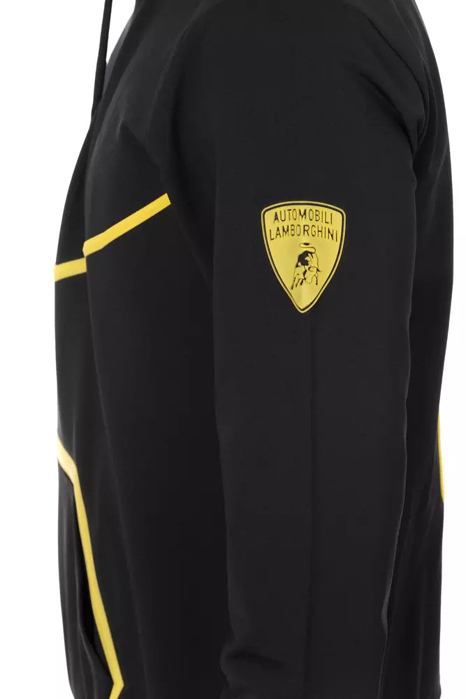 Automobili Lamborghini Black Polyester Men Hoodie