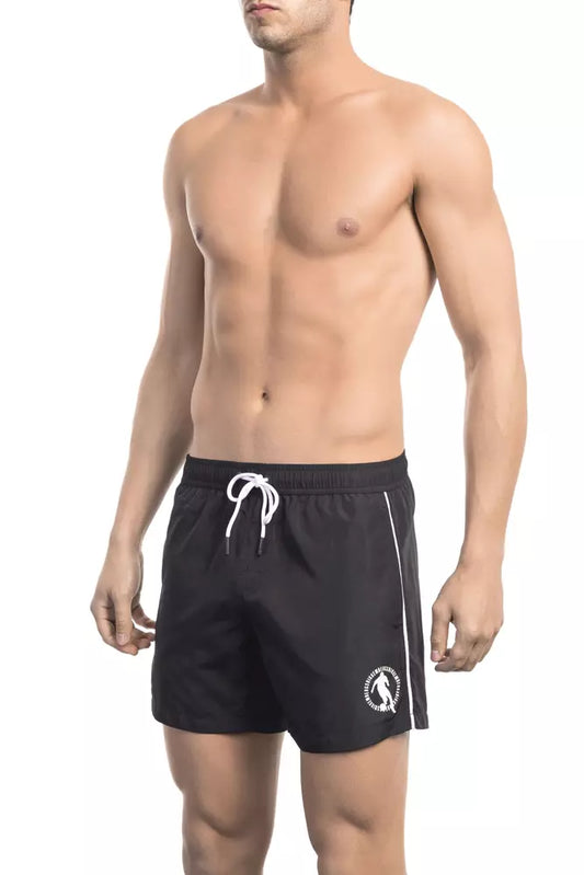 Bikkembergs Black Polyester Men Swim Short