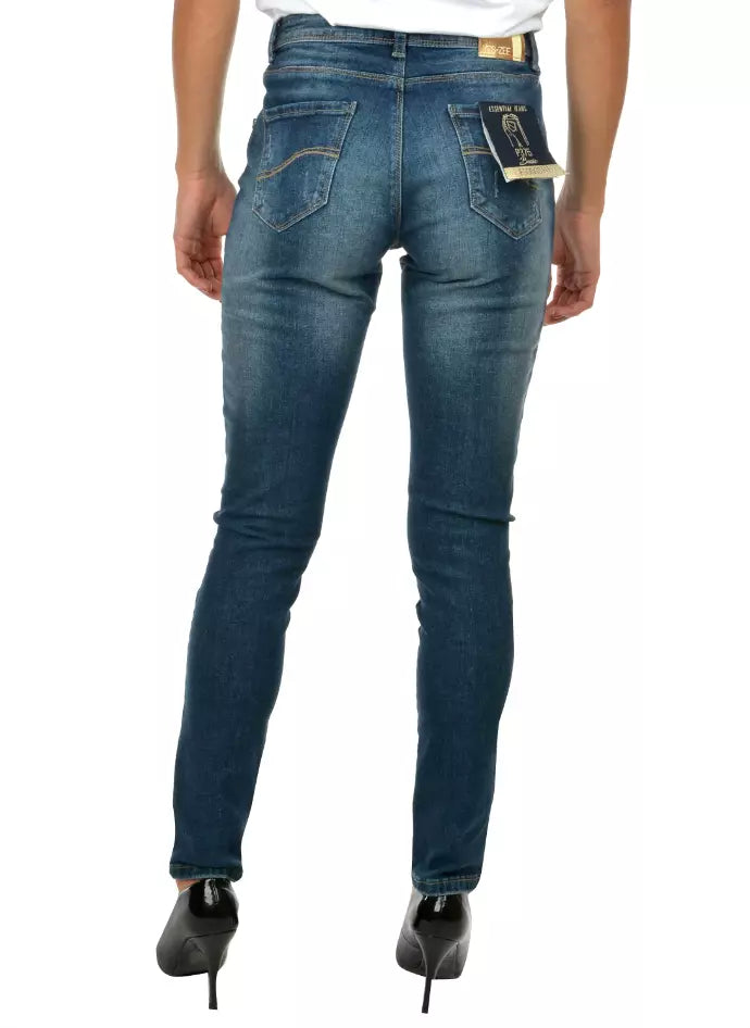 Yes Zee Blue Cotton Women's Skinny Jean