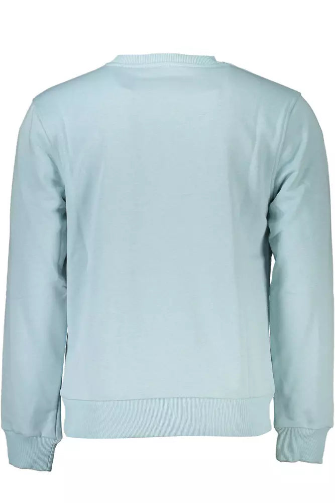 Cavalli Class Light Blue Cotton Men Sweater