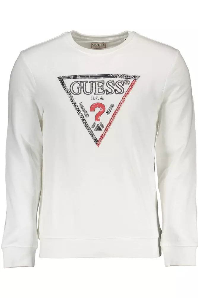 Guess Jeans White Organic Cotton Men Sweater