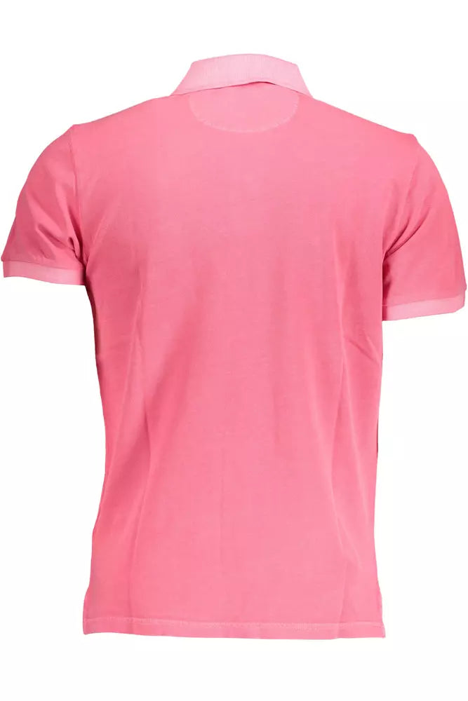 Gant Pink Cotton Men Polo Shirt