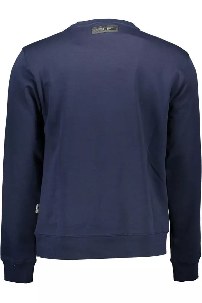 Plein Sport Blue Cotton Mens Sweater