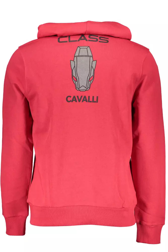 Cavalli Class Red Cotton Men Sweater