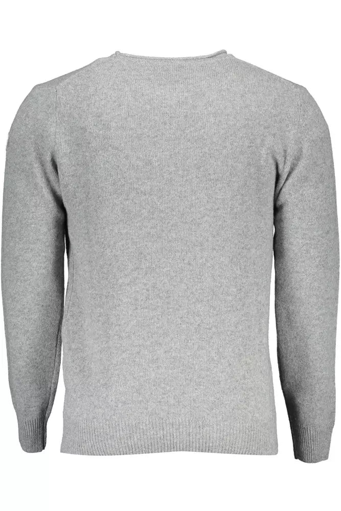 North Sails Gray Wool Men Sweater