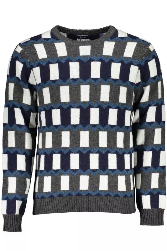 Gant Blue Wool Men Sweater