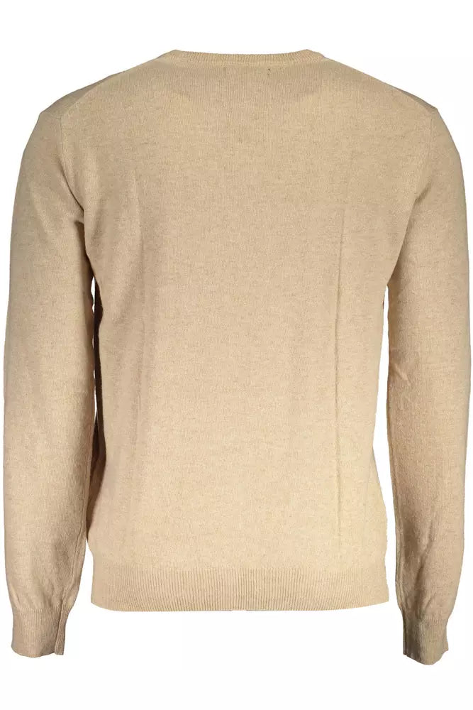 La Martina Beige Wool Men Sweater