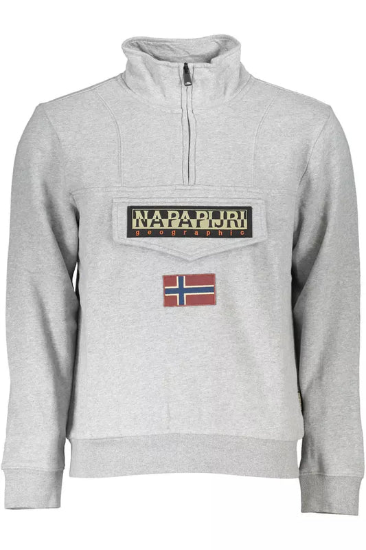 Napapijri Gray Cotton Men Sweater