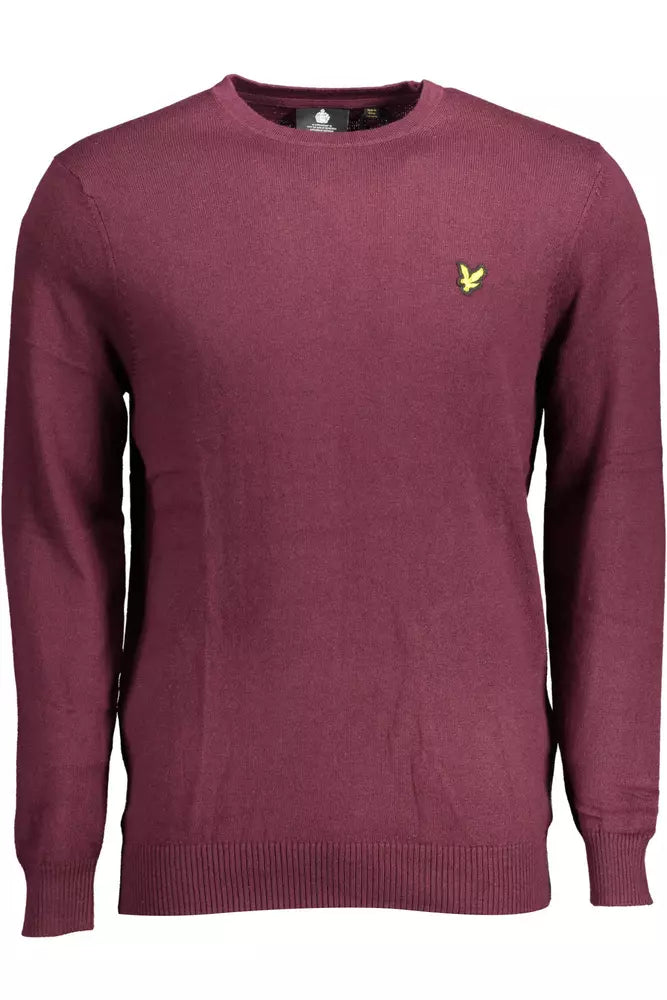 Lyle & Scott Purple Cotton Men Sweater