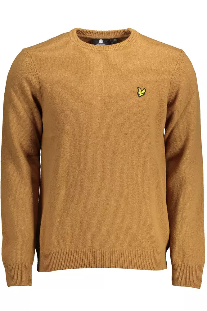 Lyle & Scott Brown Wool Men Sweater