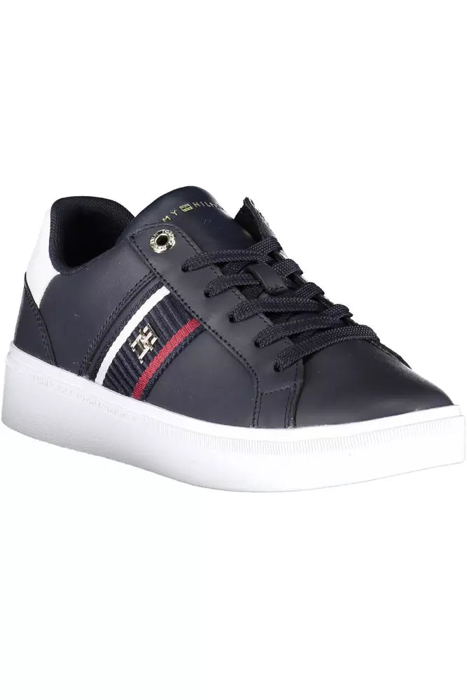 Tommy Hilfiger Blue Leather Women Sneaker