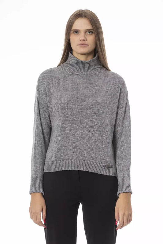 Baldinini Trend Gray Wool Women Sweater