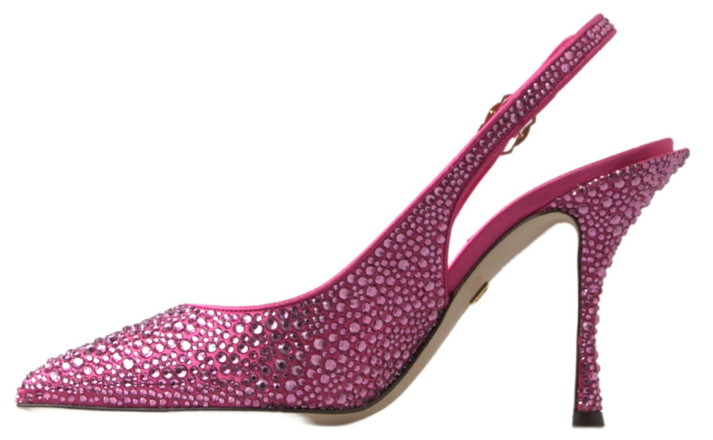 Dolce & Gabbana Elegant Slingback Heels in Pink Silk Blend