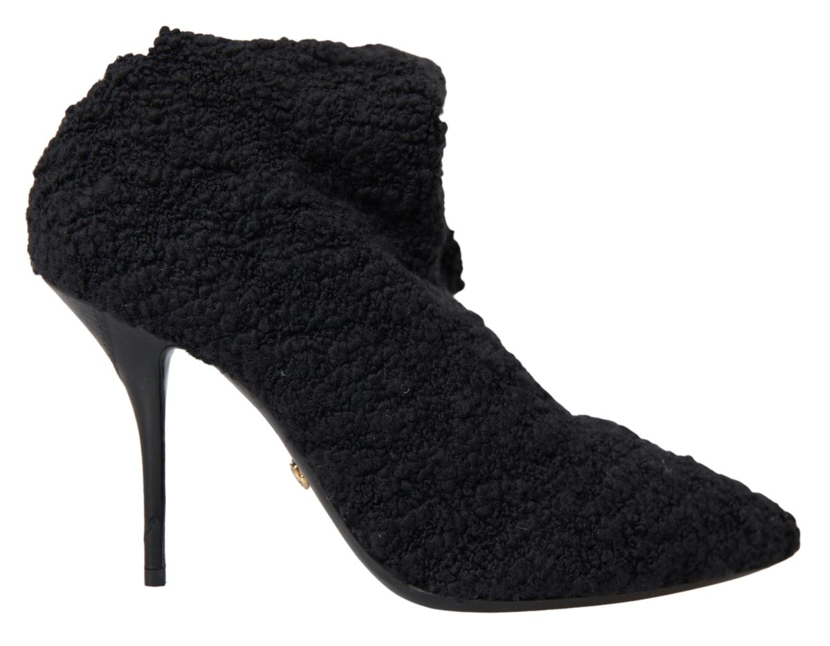 Dolce & Gabbana Elegant Virgin Wool Mid Calf Boots