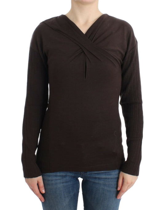 Cavalli Chic Keyhole Virgin Wool Sweater