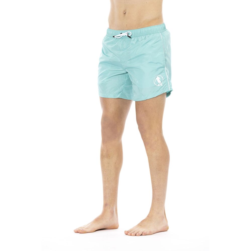 Bikkembergs Light Blue Polyester Men Swim Short