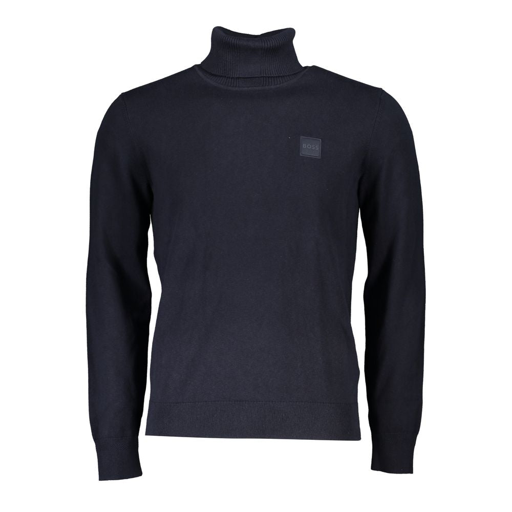 Hugo Boss Blue Cotton Men Sweater