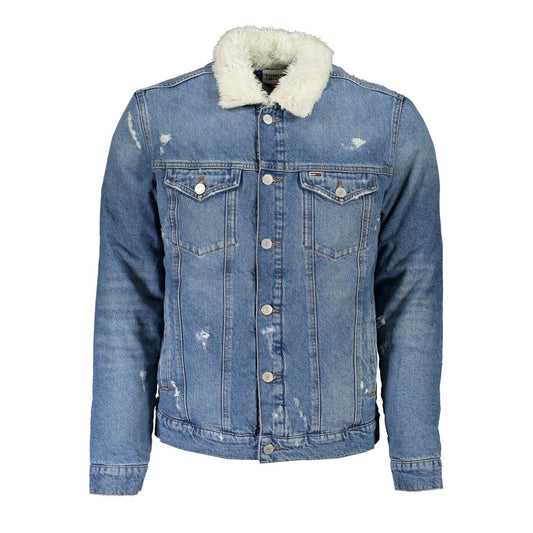 Tommy Hilfiger Blue Cotton Men Jacket