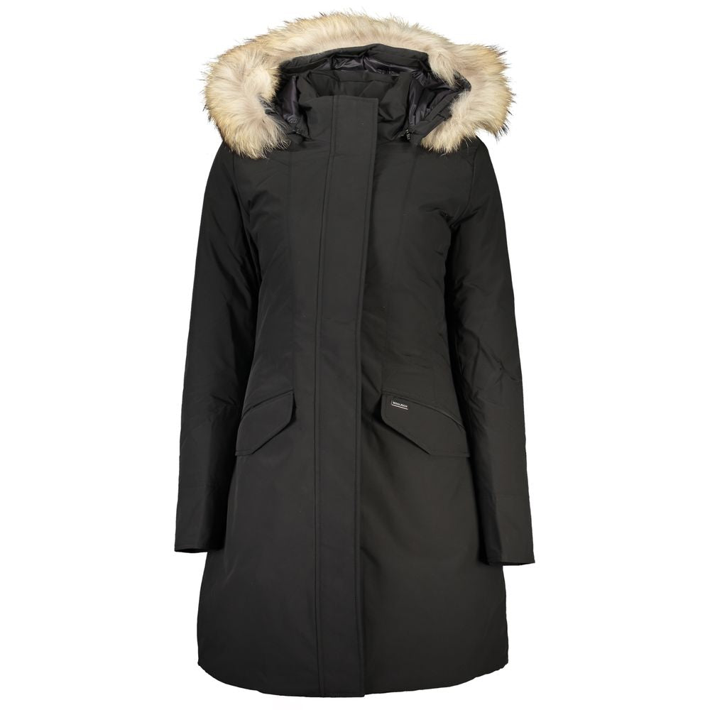 Woolrich Black Cotton Jackets & Coat