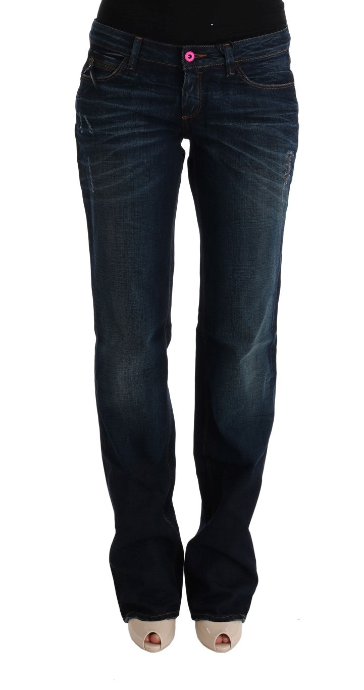 Costume National Elegant Blue Regular Fit Cotton Jeans