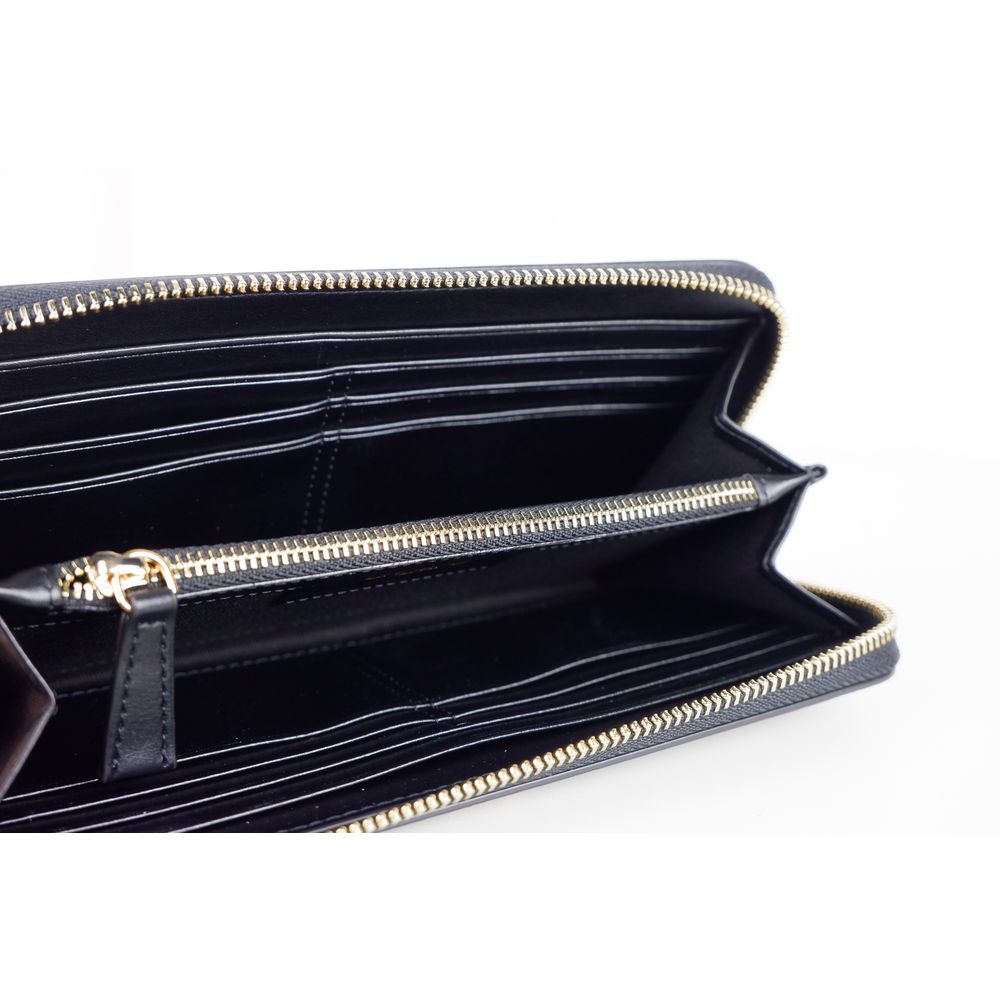 Ungaro Elegant Leather Zippered Wallet in Classic Black