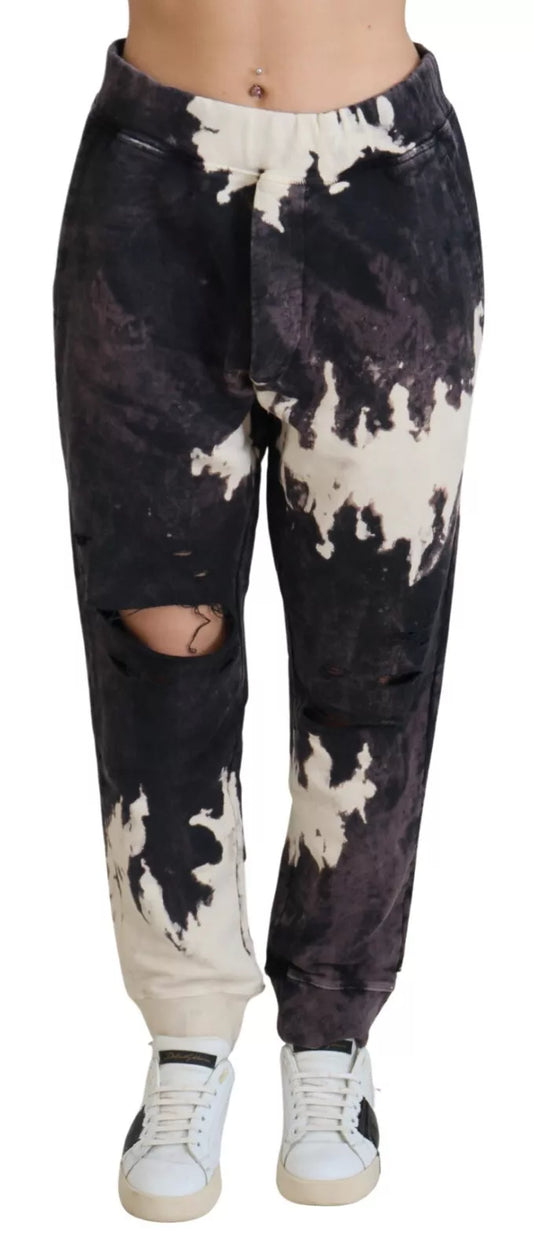 Dsquared² Multicolor Tie Dye Mid Waist Jogger Trouser Pants