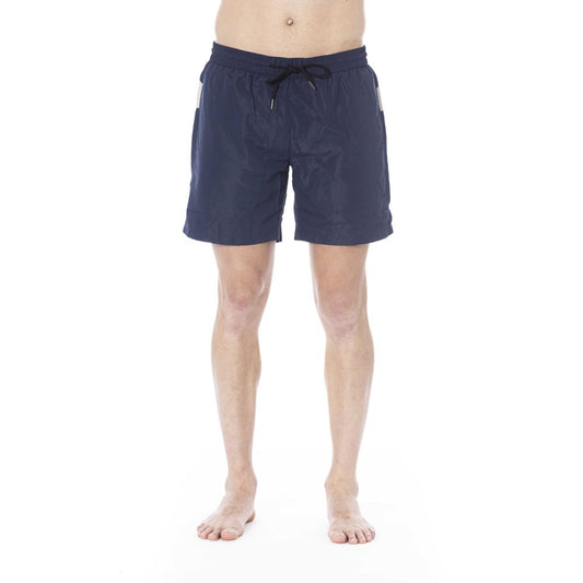 Iceberg Blue Polyester Men Swim Trunk