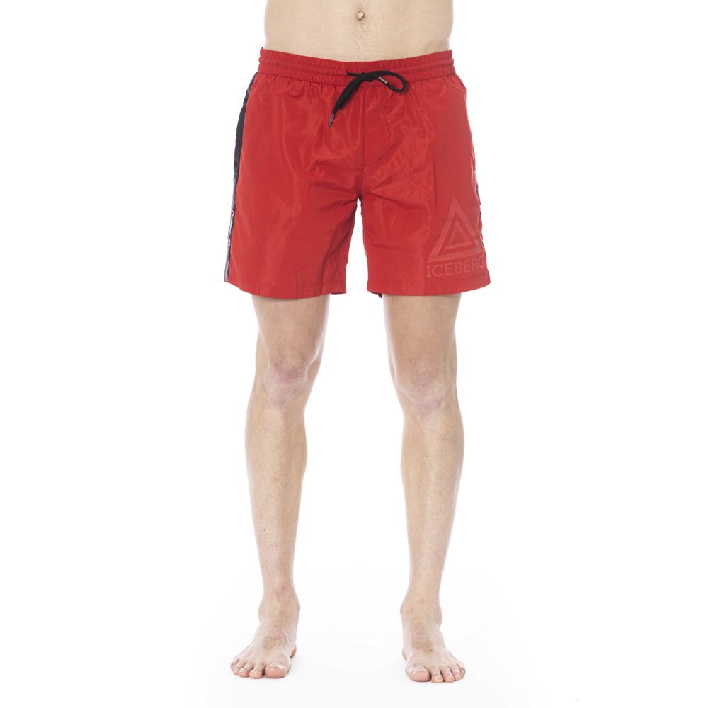 Iceberg Red Polyester Men Swimwear