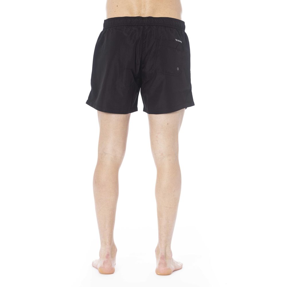 Trussardi Beachwear Black Polyester Men Swimwear