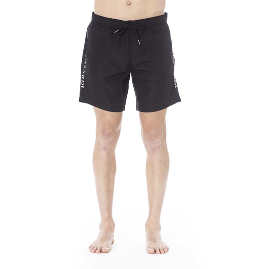 Trussardi Beachwear Black Polyester Men Swim Trunk