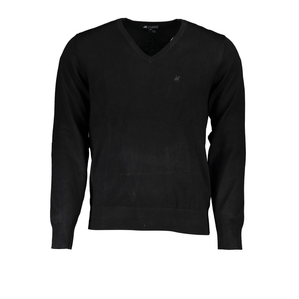 U.S. Grand Polo Black Nylon Sweater