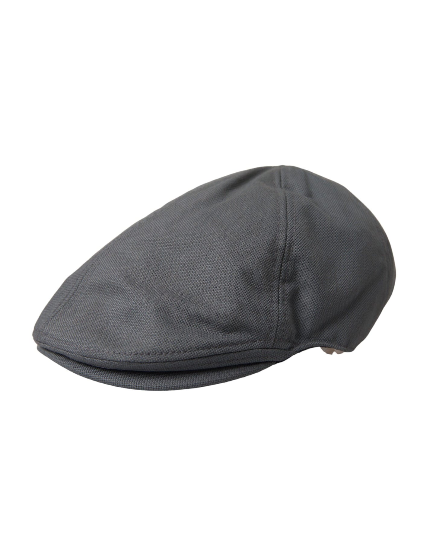 Dolce & Gabbana Dark Gray Cloth Logo Newsboy Hat Men